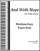 And With Hope piano sheet music cover